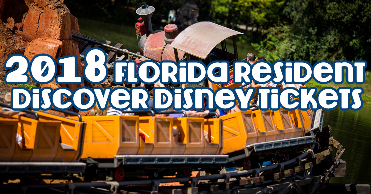2018 Florida Resident Discover Disney Tickets